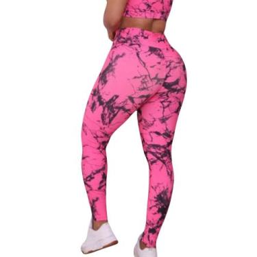 Imagem de Calça Degradê Feminina Legging Tie Dye Academia - MOVEment, Pink, P