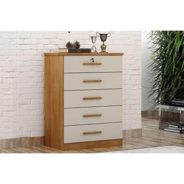 Imagem de Cômoda De Quarto Suíça-austria C- 5 Gavetas Cumaru-fendi 25 - Novo Horizonte