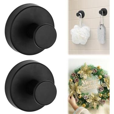Imagem de Ganchos de ventosa para grinaldas, 2025 novos cabides de guirlanda sem broca de fixação forte para banheiro para portas da frente, ganchos de toalha de metal funcionais para chuveiros e espelhos de