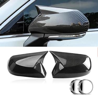 Imagem de AULESSE Capa de espelho retrovisor lateral de chifre de boi compatível com Camry 2018-2025 Tampas de espelho retrovisor lateral de porta esportiva para decoração de automóveis acessórios externos