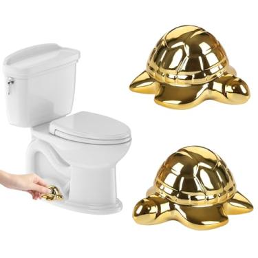 Imagem de Tampas de parafuso de vaso sanitário de cerâmica de tartaruga marinha, tampas de parafuso de vaso sanitário decorativas, tampas de tampa de parafuso de vaso sanitário, fácil instalação para vaso
