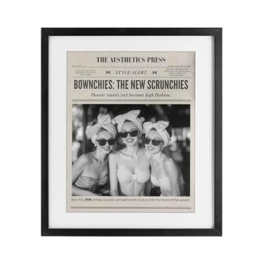 Imagem de Stupell Industries The Aesthetics Press Magazine Impressão emoldurada branca sob vidro, design por A Barefoot Stylist, 21 x 17