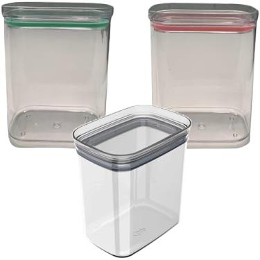 Imagem de 12 Potes Hermetico Retangular Empilhável Com Tampa 1500ml