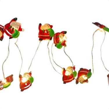 Imagem de Kit 5 Cordão Luminoso Natalino 1 Metro Led 10 Mini Noel Taschibra