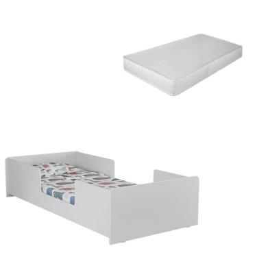 Imagem de Cama Montessoriana Solteiro Com Proteção e  Abertura Lateral Com Colchão