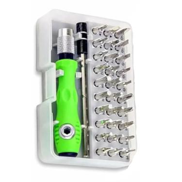 Imagem de Kit Técnico Manutenção De Celular 32 em 1 Jogo Chave Magnética Abrir Notebook com Estojo(1)