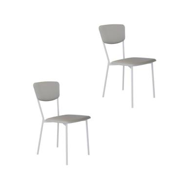 Imagem de Cadeira Vintage Retrô Fixa C-4 Pés 425 X 505 X 830 Mm C-2 Un. Pés Brancos. Cn.saturno Off White Cn.saturno Off White