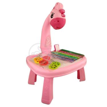 Imagem de Projetor Para Desenho Infantil Mesa Pintura Girafa Rosa