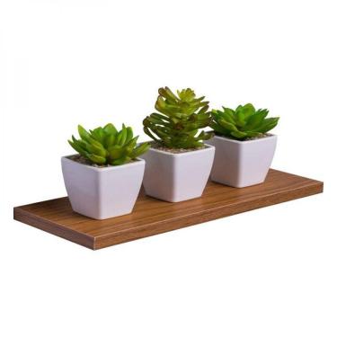 Imagem de Prateleira 30 X 10cm Freijó Suporte Invisível