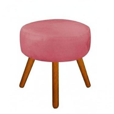 Imagem de Puff Redondo Pés Palito Rosê
