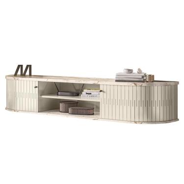 Imagem de Rack Bancada Para Tv 75 Pol Suspenso 183cm Arvin Z10 Calacata/off White - Mpozenato