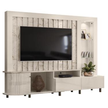 Imagem de Estante Painel Para 70 Pol 242cm Le Gard Z10 Off-calacata - Mpozenato