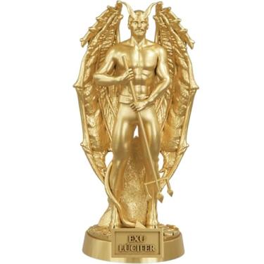 Imagem de Estátua Exu Lúcifer Imagem Umbanda Candomblé (Cor Ouro)