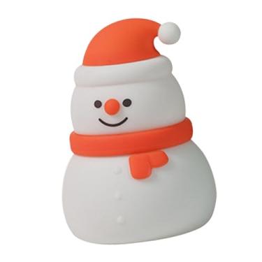 Imagem de IEUDNS Luminária Noturna de Natal em Silicone para Decoração de Quarto de Amamentação, Abajur de Mesa com Toque, Luminária de Cabeceira para Prateleira, Sala, Boneco de Neve
