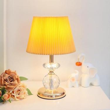 Imagem de Luminária de mesa contemporânea de cristal, design moderno e artístico, ideal para sala de estar, escritório, casa de campo, hotel, quarto ou mesa de cabeceira com LED (Estilo 1)