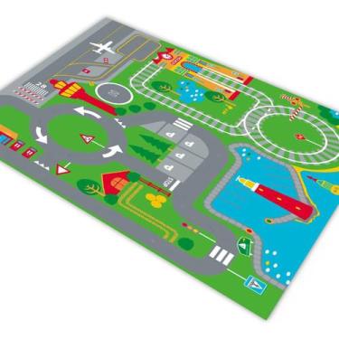 Imagem de Tapete Pista Carrinhos Hotcars Estação Aeroporto 1,8X1,2M - Plimshop