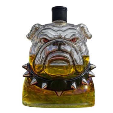 Imagem de Garrafa de uísque – Garrafa de uísque buldogue grande capacidade, dispensador de álcool, decoração de casa para homens, tequila, vodka, conhaque, bebidas, bar, sala de estar, jantares, festas