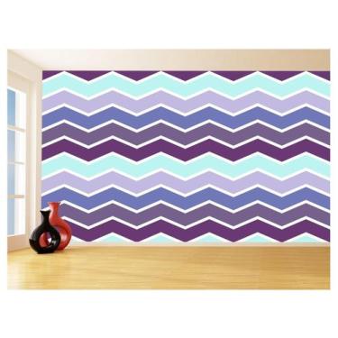 Imagem de Papel De Parede 3D Sala Chevron Zig Zag Listras 3,5M Zig81 - Você Deco