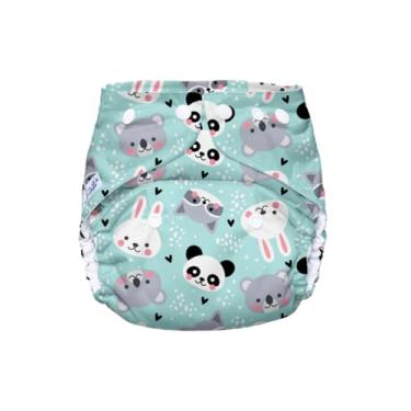 Imagem de LêLi ecofraldas Fralda Reutilizável para Praia e Piscina, Tamanho Único 5-18kg, Lavável, Unissex (Pandinhas Azul)