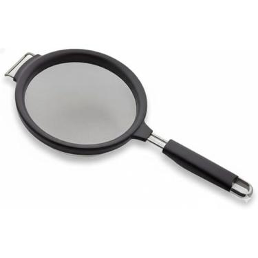 Imagem de Peneira de Malha Fina com Alça, Preta, Utensílio de Cozinha para Coar