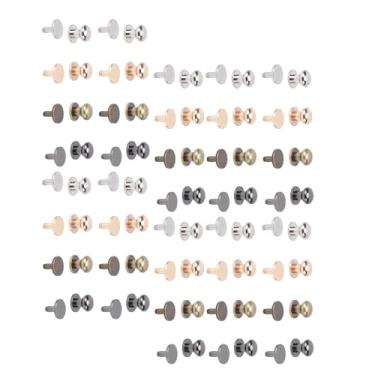 Imagem de GLOGLOW Rebites de Couro Botões Pregos de Metal para Bolsas Bolsas Cintos Sapatos Roupas Com 4 Cores Ouro Prata Prata Preto Bronze 40 Conjuntos 8mm Cabeça Redonda Rebites de Latão Cabeça Redonda de Couro
