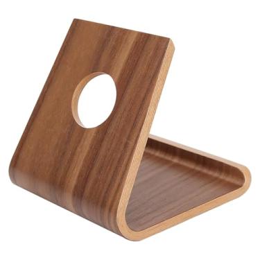 Imagem de Acouto Elegante Tablet de Mesa de Madeira Marrom-noz de Dupla Face e Suporte para Celular, e Suporte Resistente para, Presente Ideal para Crianças e Decoração