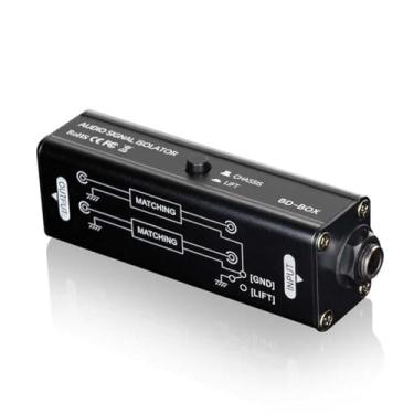 Imagem de Keenso Isolador de Loop de Aterramento, Eliminador Profissional de Zumbido de Canal Duplo Com Correspondência de Sinal para Amplificadores e Equalizadores de Alto-falantes Estéreo