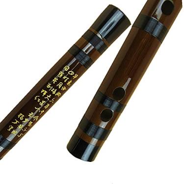 Imagem de Flauta de bambu amargo chinês flauta transversal profissional CDEFG chave orifício aberto Dizi flauta de bambu (cor: F)