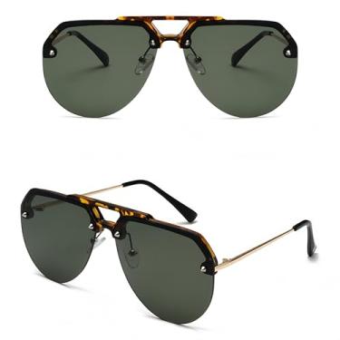 Imagem de HPIRME Óculos de meia armação hip-hop masculino e feminino (3)