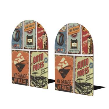 Imagem de Carimbo de monograma vintage grande suporte de livros de madeira decorativo antiderrapante resistente terminais de livro para mesa de escritório em casa biblioteca de estudo escolar divisórias de