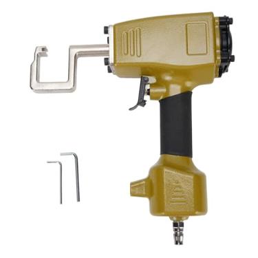 Imagem de Alicate de quilha pneumático Alicate de rebitagem de parede divisória de entrada de ar de 1/4 polegada com cabeça giratória de 360 ​​graus para perfuração de teto Material CrV de