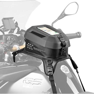 Imagem de Rhinowalk Bolsa regata para motocicleta, impermeável, rígida, com bolso para celular com tela sensível ao toque