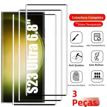 Imagem de Protetores De Tela De Vidro Temperado Curvo 3D Para Samsung Galaxy S23