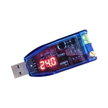 Imagem de Conversor De Tensão Ajustável LED DC-DC 5V Para 1-24V USB Step up down