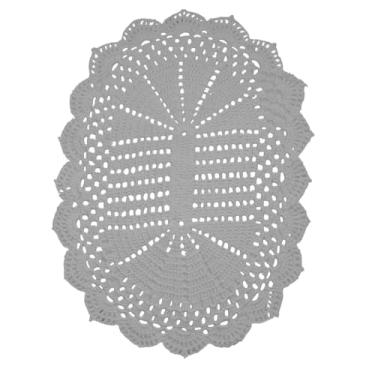 Imagem de Tapete de Crochê 63x43cm (cinza)