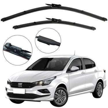 Imagem de Kit Palheta Dianteira Cronos 2018 a 2024 Limpador de Parabrisa de Silicone