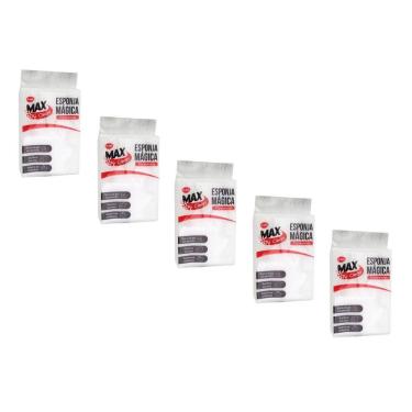 Imagem de Kit 5 Esponja Magica Apaga Manchas Inox Cerâmica Vidro Limpa
