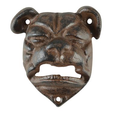 Imagem de Esschert Design Abridor de garrafas Bulldog da série TT204, marrom antigo