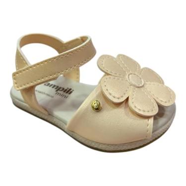 Imagem de Sandália Infantil Espadrilhe Pampili Lala Flor Pêssego (Pêssego, BR, Criança de 1 a 3 anos, Numérico, P, 22)