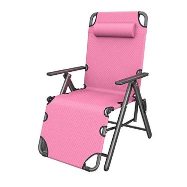 Imagem de Cadeira de acampamento, poltrona reclinável de gravidade zero, cadeira dobrável para almoço, cadeira de varanda doméstica, cadeiras de sol de praia ao ar livre, cama de escritório, cadeira reclinável