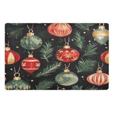 Imagem de STAYTOP Tapete de porta de bola de Natal para entrada externa 81 x 50 cm, tapete de boas-vindas ao ar livre/interno, tapetes de banho fofos, capacho frontal antiderrapante para entrada, pátio, áreas