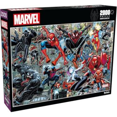Imagem de Buffalo Games - Marvel - Versículos Aranha - Quebra-cabeça adulto desafiador de 2000 peças perfeito para noites de jogos - O tamanho do quebra-cabeça acabado é 38,50 x 26,50