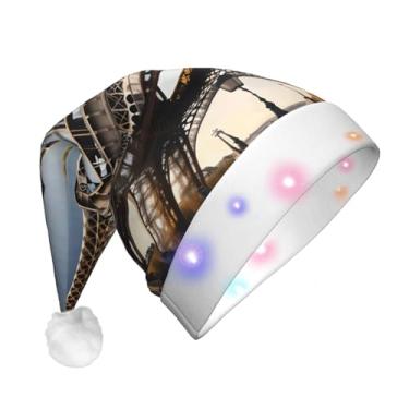 Imagem de SKKNT Cityscape Paris Torre Eiffel França estampa masculina feminina chapéu de Natal para festa festiva boné acessório de fantasia