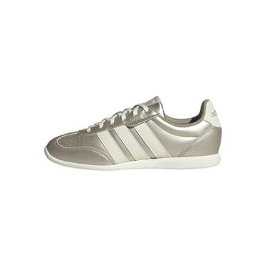 Imagem de adidas Tênis feminino Barreda Low, Cyber Metallic/Off White/Wonder Alumina, 38