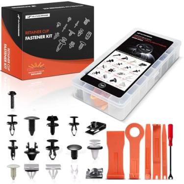 Imagem de A-Premium Kit de clipe de retentor de carro 160 peças (tipo 15) compatível com Ford F-150 Lightning 2022-2024, protetor de guarnição de porta de para-choque, conjunto de substituição de prendedor de