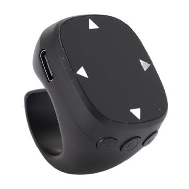 Imagem de Yunir Anel de Rolagem TikTok, Controle Remoto Bluetooth, Enquanto Cozinha, Faz Ioga ou Corre, Captura Todos Os Vídeos Virais Sem Tocar na Tela, Alcance de até 32,8 Pés (Cor preta)