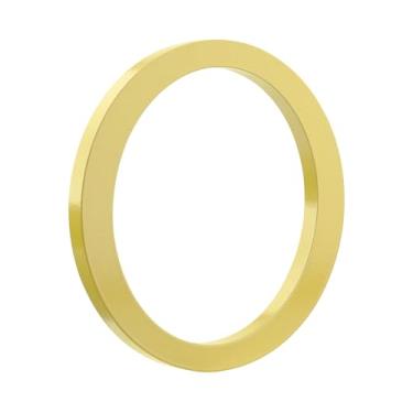 Imagem de HASWARE Número de casa flutuante 15 cm números de porta elegantes placa do alfabeto rua números de endereço residencial (dourado, 0)