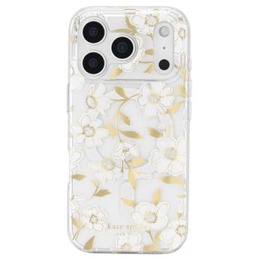 Imagem de Kate Spade New York Capa para iPhone 17 Pro - Compatível com MagSafe - Capa de telefone de designer - Sunshine Floral Gems