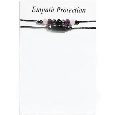 Imagem de Pulseiras de obsidiana de turmalina bloqueador de energia negativa cura energética, One Size, Pedra, Sem Pedra Preciosa