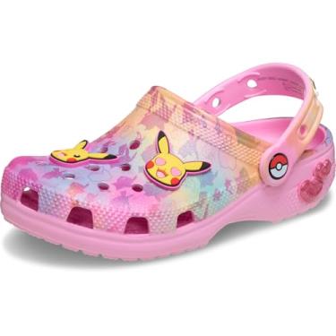 Imagem de Crocs Tamancos unissex infantis clássicos Pokémon, Pikachu, Gengar e Charizard, Pikachu rosa, 21 BR